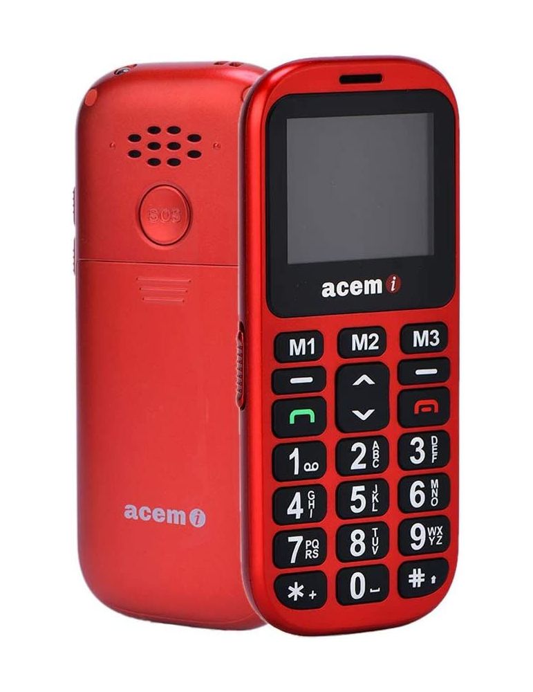 Téléphone mobile gsm acemi v1 avec gros boutons facile à utiliser pour les personnes  âgées SOS