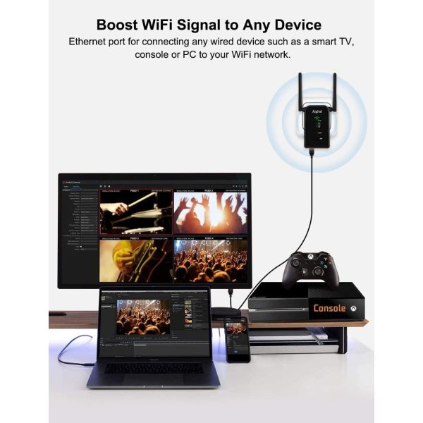 Aigital Ripetitore WiFi Amplificatore WiFi N300, | Iper Hardware 2
