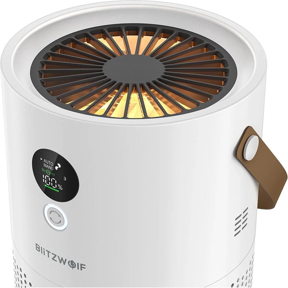 BlitzWolf® BW-TAP1 Purificateur d'air Purification à 360 ° rechargeable Affichage numérique OLED Vitesse du vent réglable
