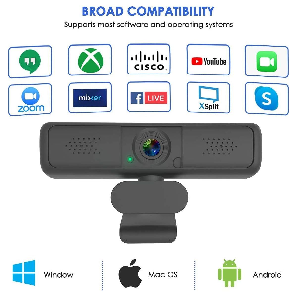 MECO Webcam 2K with Microphone/Tripod | Iper Hardware