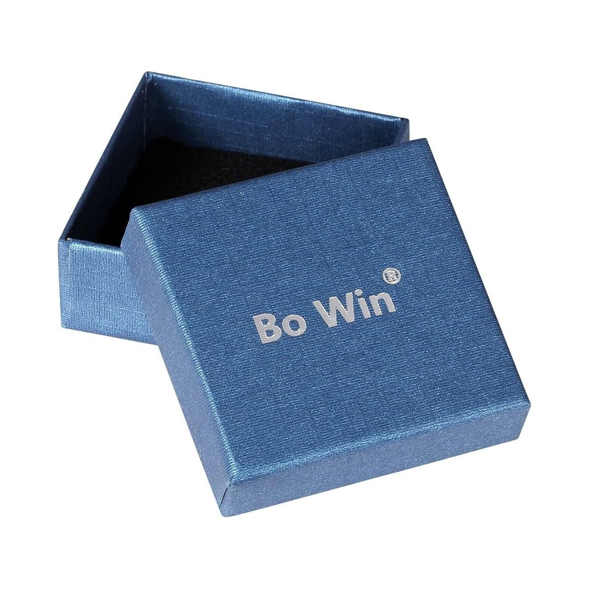 Bo Win 9 Paires Boucles d’Oreilles pour Homme Femme Acier Inoxydable Argent Noires Fibre Carbone Or Piercing