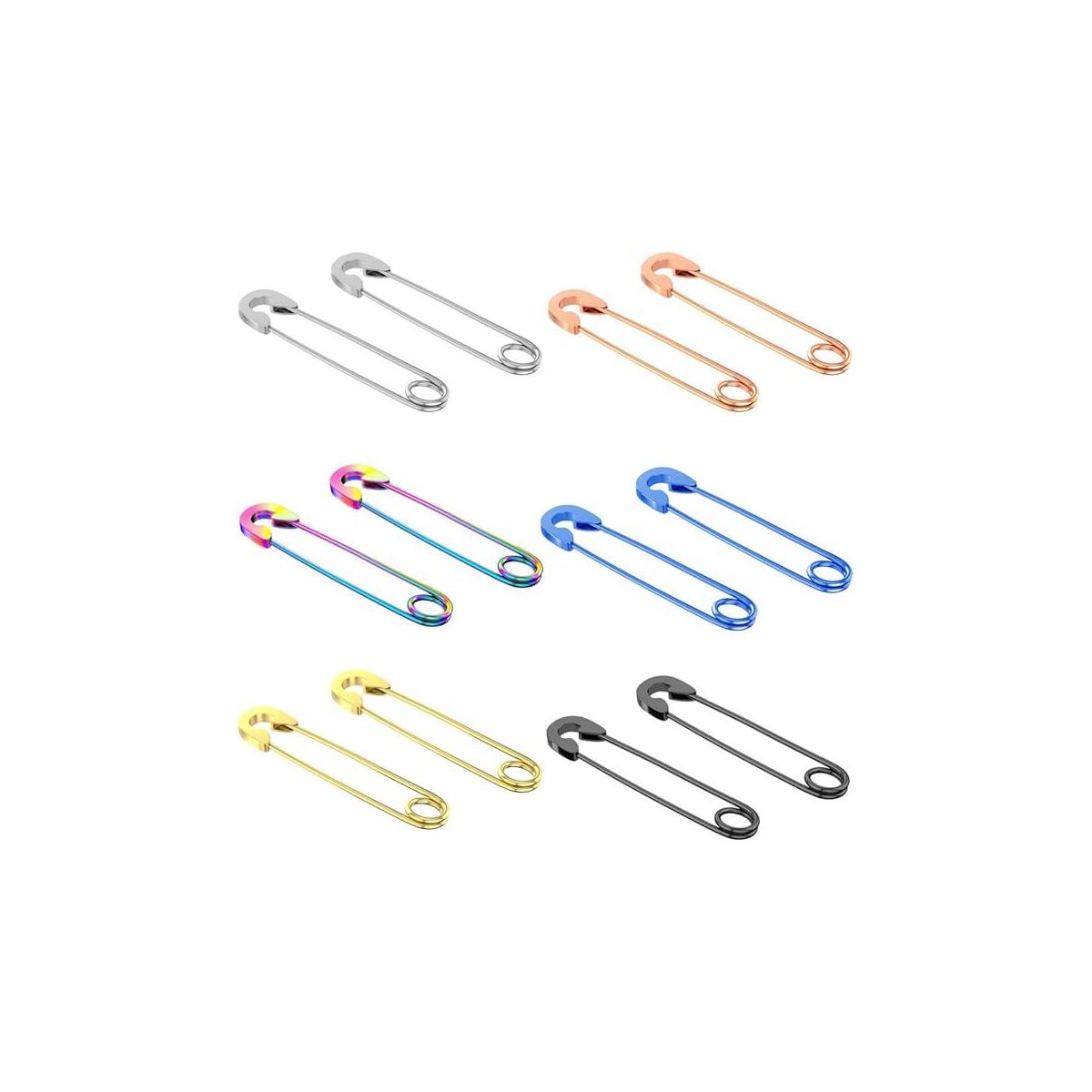 Bo Win 6 Pairs Cartilage Earrings Women Men Biker