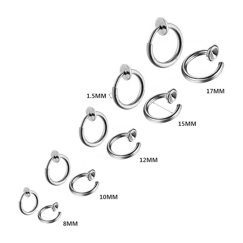 Bo Win 5 paia di orecchini a clip in acciaio | Iper Hardware