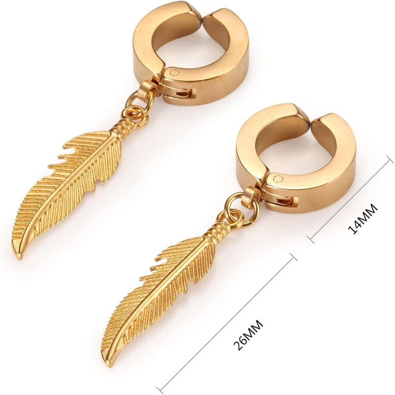 Bo Wiin 5 paires de boucles d'oreilles clips en acier | Iper Hardware