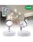 Lot de 2 Spots LED Elfeland EL-CB-010 Sans Fil + Télécommande – Placard / Cuisine