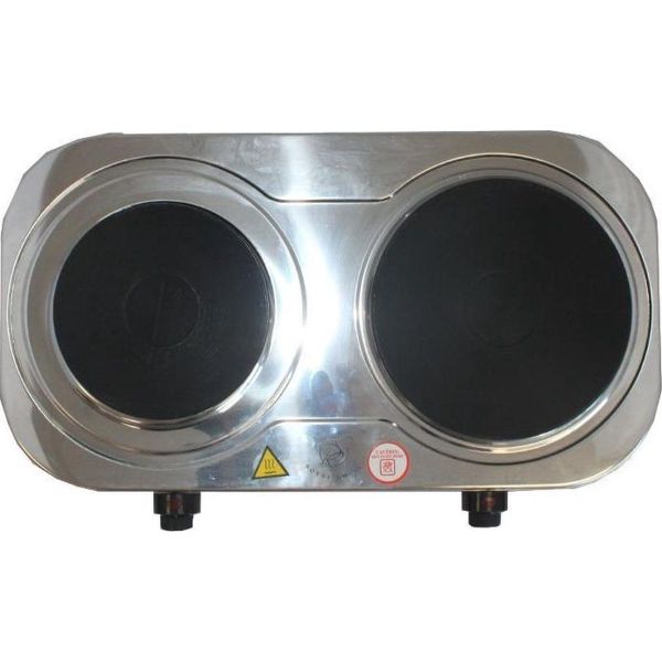 Electric Hob - 2500 W - Double - Freestanding - Silver 2