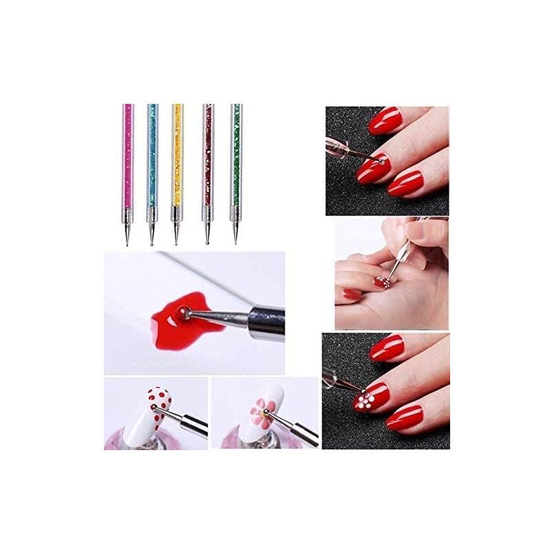 5 pennelli per nail art a doppia punta, strumento per disegnare | Iper Hardware
