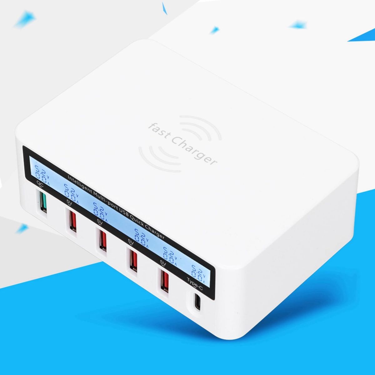 Cuifati Station Charge 6 Ports USB 40W LCD Sans Fil