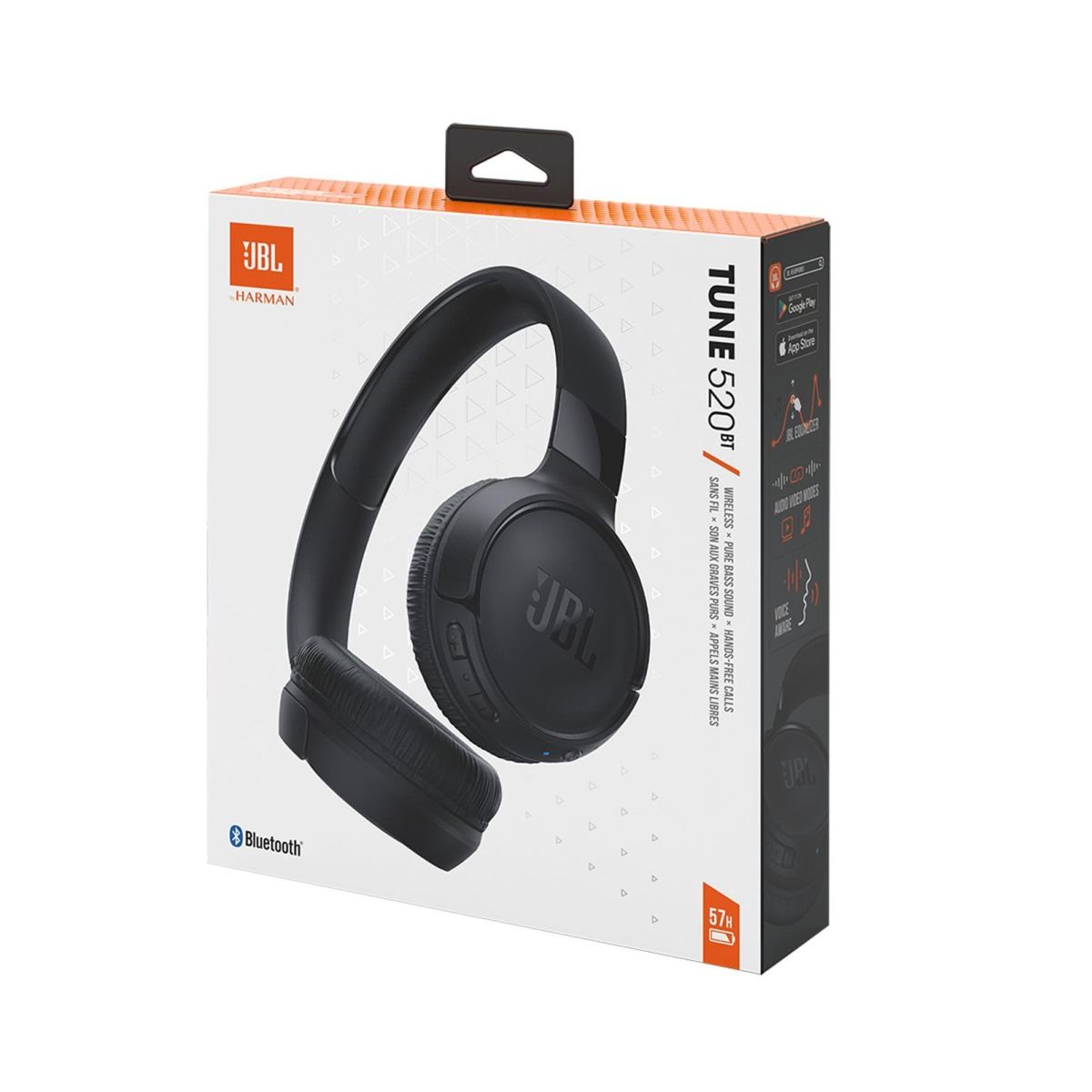 JBL Tune 520 BT Bluetooth-Kopfhörer 57h Schwarz