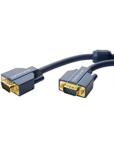 Câble de raccordement clicktronic 70349 [1x VGA mâle - 1x VGA mâle] 1 m bleu