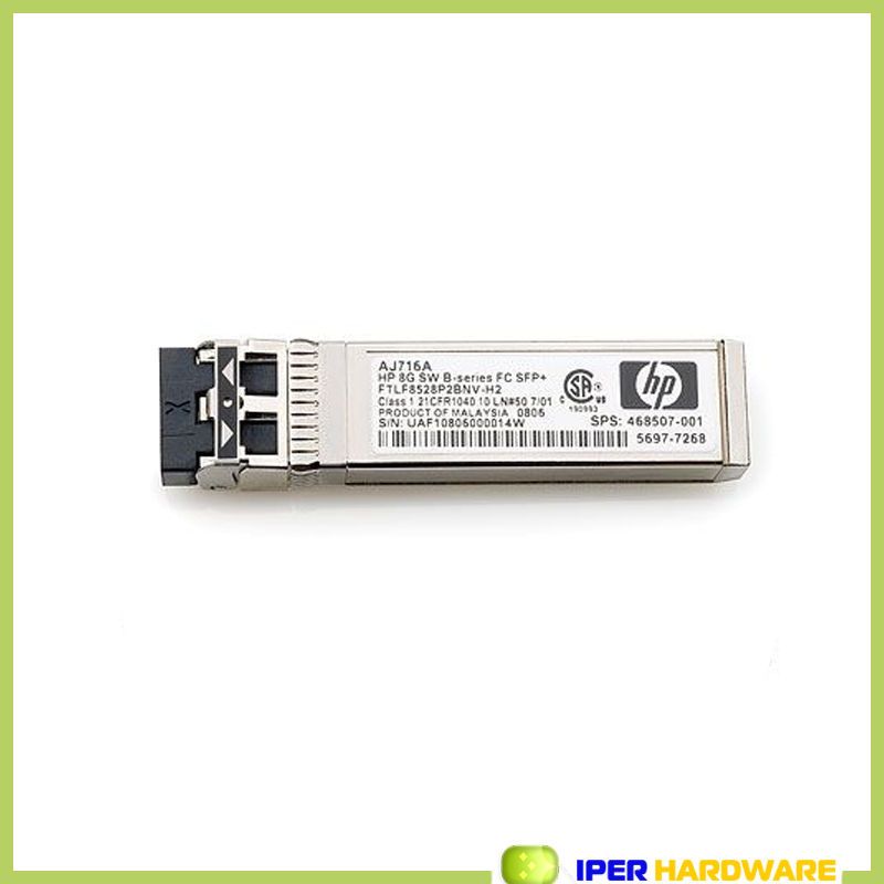 HP AJ716AR SFP+ 8000 Mbit/s Transceiver | Iper Hardware