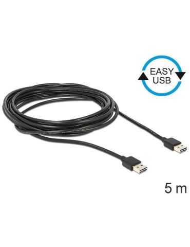 Delock 83463 Câble EASY-USB 2.0 Type-A mâle 5m Noir