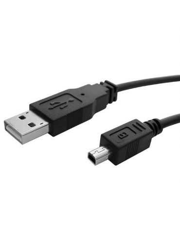 NILOX Câbles USB 1,8 m, USB A, Mini-USB A, Male Connector/Male Connector, Gris