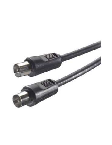 Vivanco Câble d'antenne, connecteur coaxial 90dB, 3m, Noir