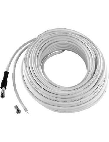 Vivanco 44050 kit Câble Sat 10 m 75 Ω 75 dB blanc 1 set