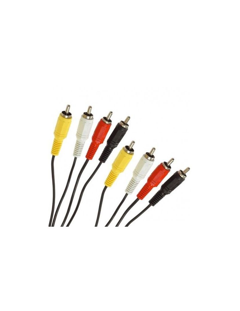 Cable RCA 1,2 m 4 rca mâle vers 4 rca mâle cable Hama 043318