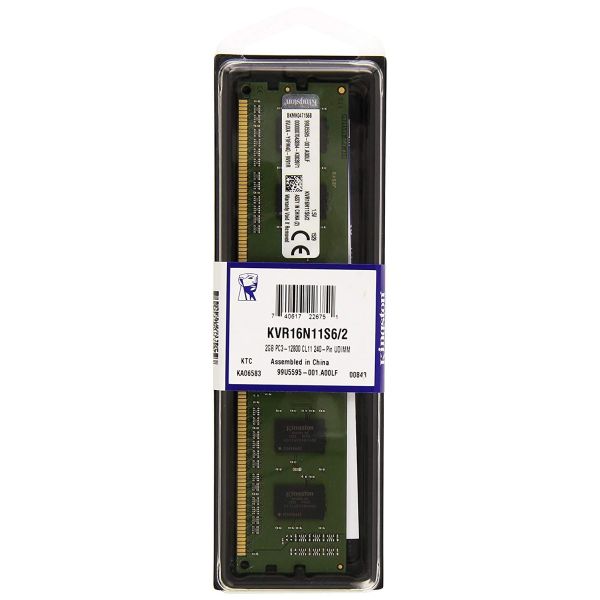 Kingston 2 GB 1600 MHz DDR3 Non-ECC CL11 KVR16N11S6/2