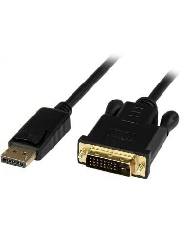 Câble adaptateur DisplayPort vers DVI actif de 1,8 m - Convertisseur DP vers DVI-D - 1920x1200 - Noir