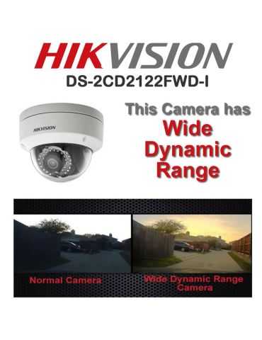 HIKVISION DS-2CD2122FWD-I HD Dome Camera 2MP Fixed Lens IR Range 30M IP Outdoor