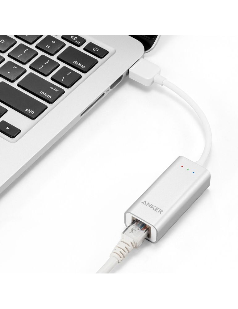 Anker® Adaptateur Monocoque en Aluminium USB 3.0 vers RJ45 Ethernet Gigabit  jusqu'à 10/100/1000 Mbit/s